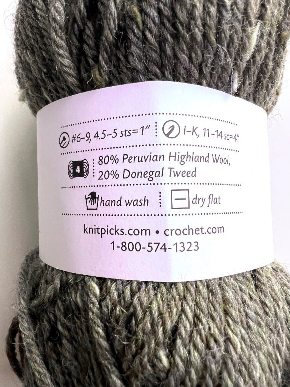 LOT of 6, Wool of the Andes Tweed Worsted Yarn from Knit Picks, Burr Heather - Picture 2 of 7